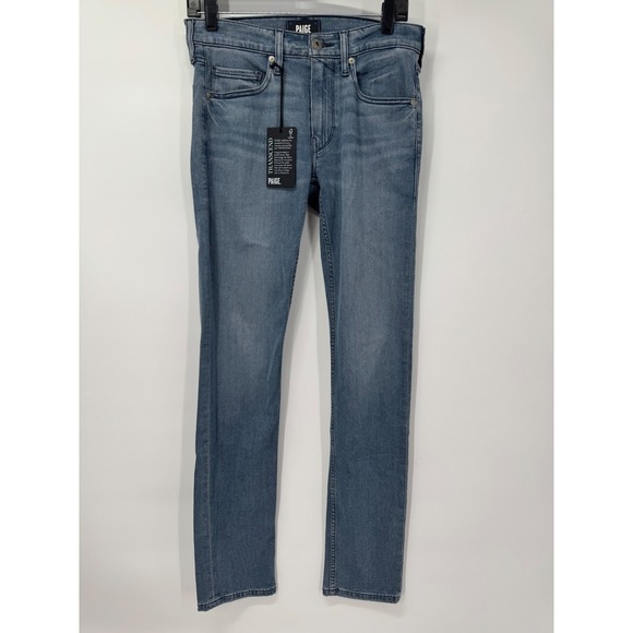 PAIGE Lennox Slim Fit Jeans Mens Size 29 Transcend‎ Timlin Wash Denim